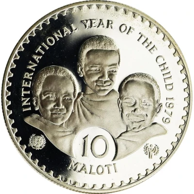 10 Maloti - Moshoeshoe II International Year of the Child back