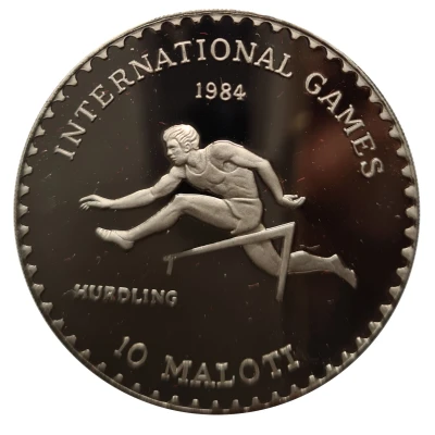 10 Maloti - Moshoeshoe II Los Angeles Olympics, back