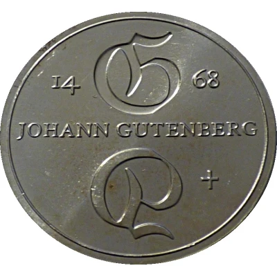 10 Mark Johann Gutenberg back