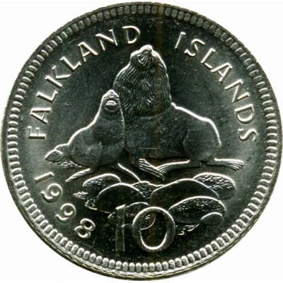 10 Pence - Elizabeth II 2nd portrait; small type back