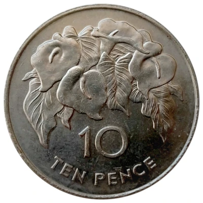 10 Pence - Elizabeth II 3rd portrait back