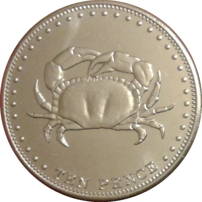 10 Pence - Elizabeth II Crab back