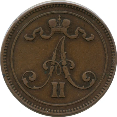 10 Pennia - Aleksandr II front