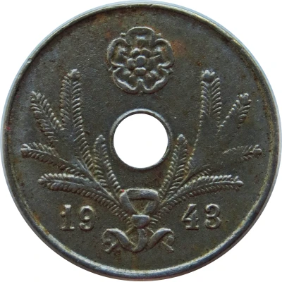 10 Pennia with center hole front