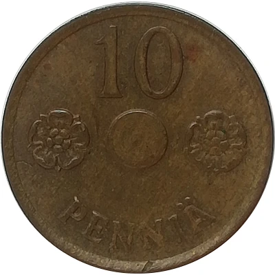 10 Pennia without center hole back