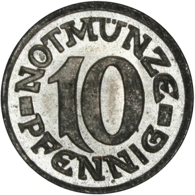 10 Pfennigs - Aachen back