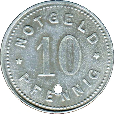 10 Pfennigs - Abensberg back