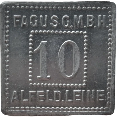 10 Pfennigs - Alfeld (Fagus G.M.B.H.) ND front