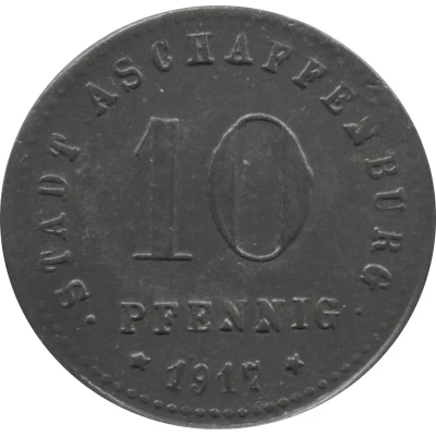 10 Pfennigs - Aschaffenburg front