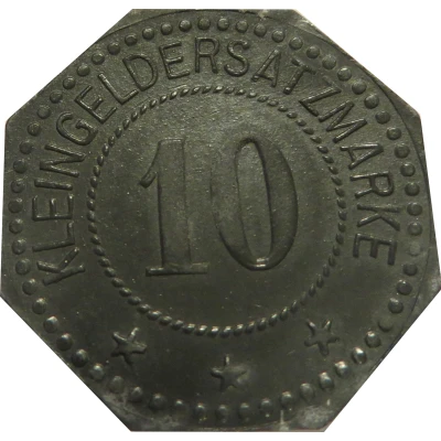 10 Pfennigs - Augsburg (Maschinenfabrik Augsburg-Nürnberg) ND back