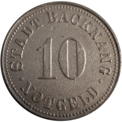 10 Pfennigs - Backnang front