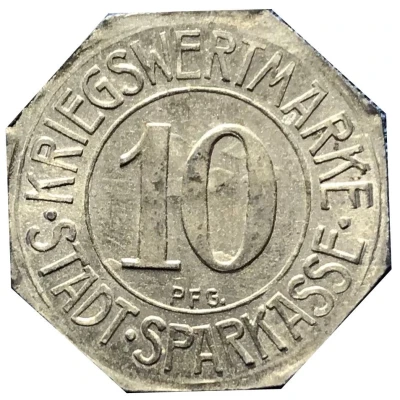 10 Pfennigs - Bielefeld Stadtsparkasse back