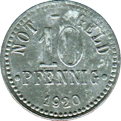 10 Pfennigs - Braunschweig Staatsbank back