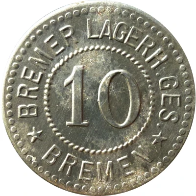 10 Pfennigs - Bremen (Bremer Lagerh. - Ges.) ND front