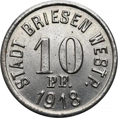 10 Pfennigs - Briesen back