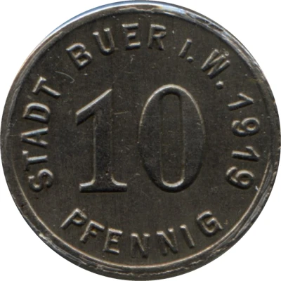 10 Pfennigs - Buer in Westfalen back