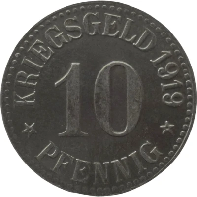 10 Pfennigs - Cassel back