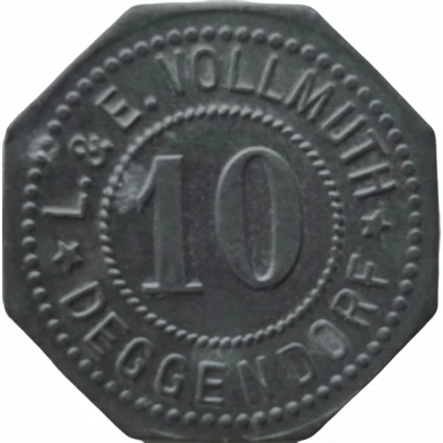 10 Pfennigs - Deggendorf (L. and E. Vollmuth) ND front