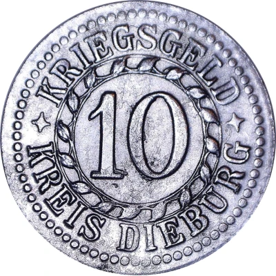 10 Pfennigs - Dieburg front