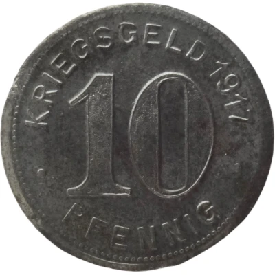 10 Pfennigs - Elberfeld back