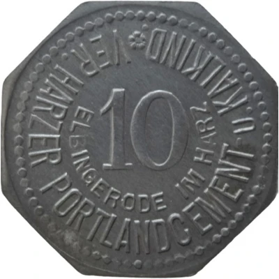 10 Pfennigs - Elbingerode (Ver. Harzer Portlandcement u. Kalkind.) ND front