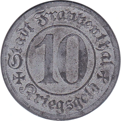 10 Pfennigs - Frankenthal front