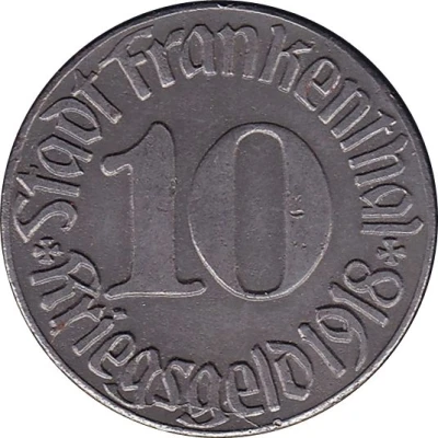 10 Pfennigs - Frankenthal front