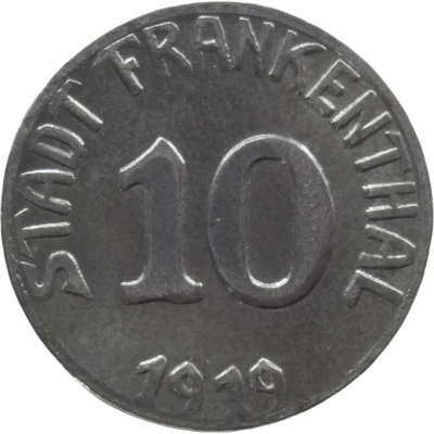 10 Pfennigs - Frankenthal front