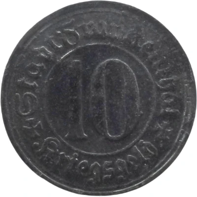 10 Pfennigs - Frankenthal front