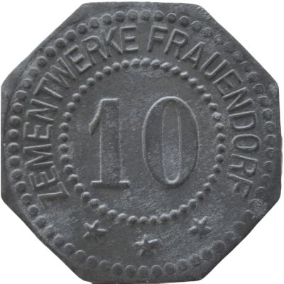 10 Pfennigs - Frauendorf (Zementwerke) ND front