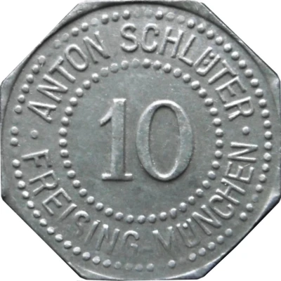 10 Pfennigs - Freising-München (Anton Schlüter) ND front