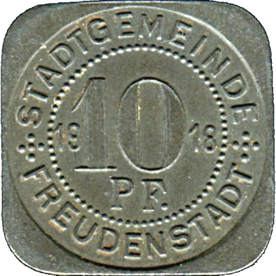 10 Pfennigs - Freudenstadt front