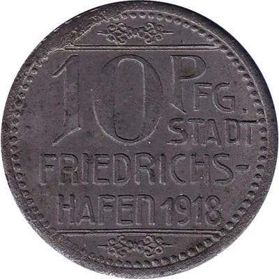 10 Pfennigs - Friedrichshafen front