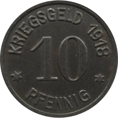 10 Pfennigs - Gilgenburg back