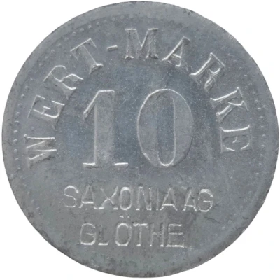 10 Pfennigs - Glöthe (Saxonia AG) ND front