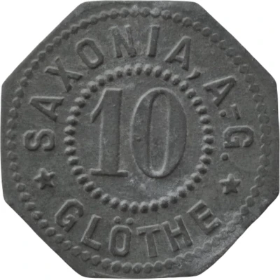 10 Pfennigs - Glöthe (Saxonia AG) ND front