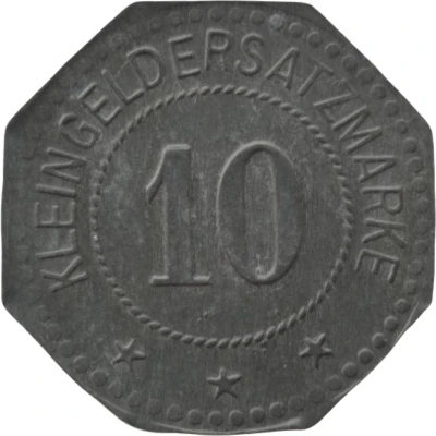 10 Pfennigs - Glöthe (Saxonia AG) ND back