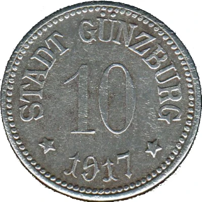 10 Pfennigs - Günzburg front