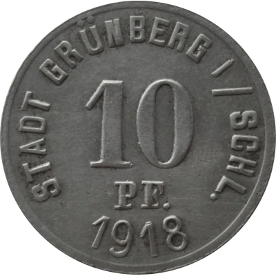 10 Pfennigs - Grünberg front