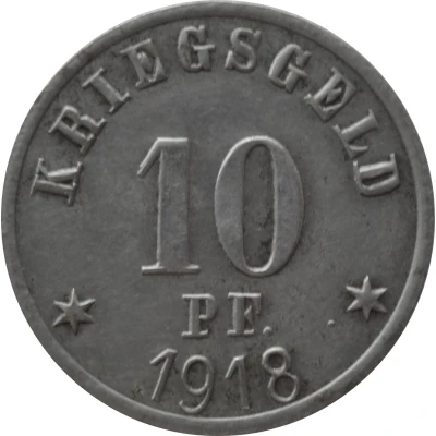 10 Pfennigs - Grünberg back