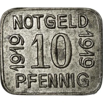 10 Pfennigs - Grünberg back