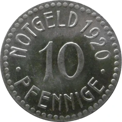 10 Pfennigs - Grünberg back