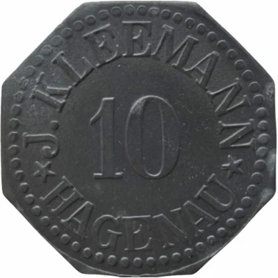 10 Pfennigs - Hagenau (J. Kleemann) ND front