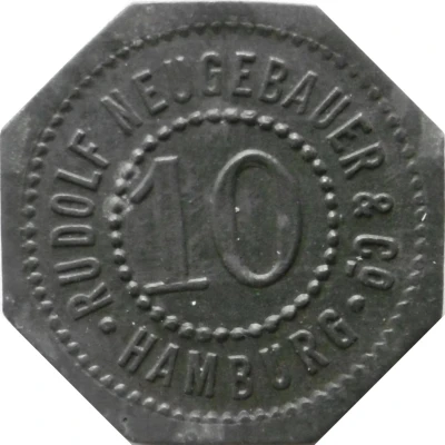 10 Pfennigs - Hamburg (Rudolf Neugebauer and Co) ND front