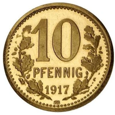 10 Pfennigs - Hattingen Pattern back