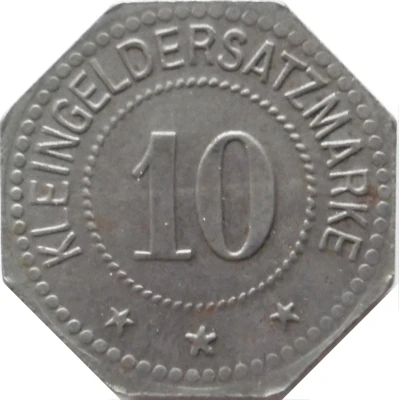 10 Pfennigs - Heldrungen (Gewerkschaft Heldrungen II) ND back