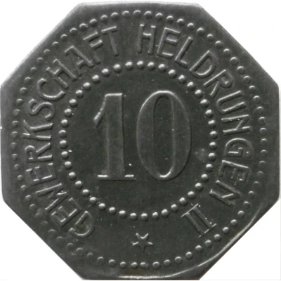 10 Pfennigs - Heldrungen (Gewerkschaft Heldrungen II) ND front