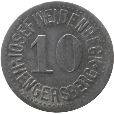 10 Pfennigs - Hengersberg (Josef Weidenbeck) ND front