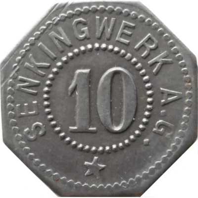 10 Pfennigs - Hildesheim (Senkingwerk A.G.) ND front