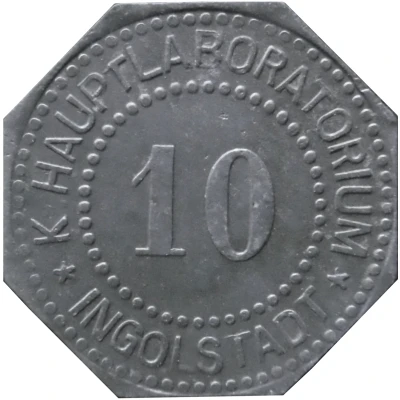 10 Pfennigs - Ingolstadt (K. Hauptlaboratorium) ND front